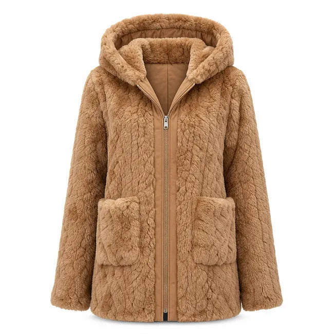 Kalisilova - Casual Plush Hooded Cardigan