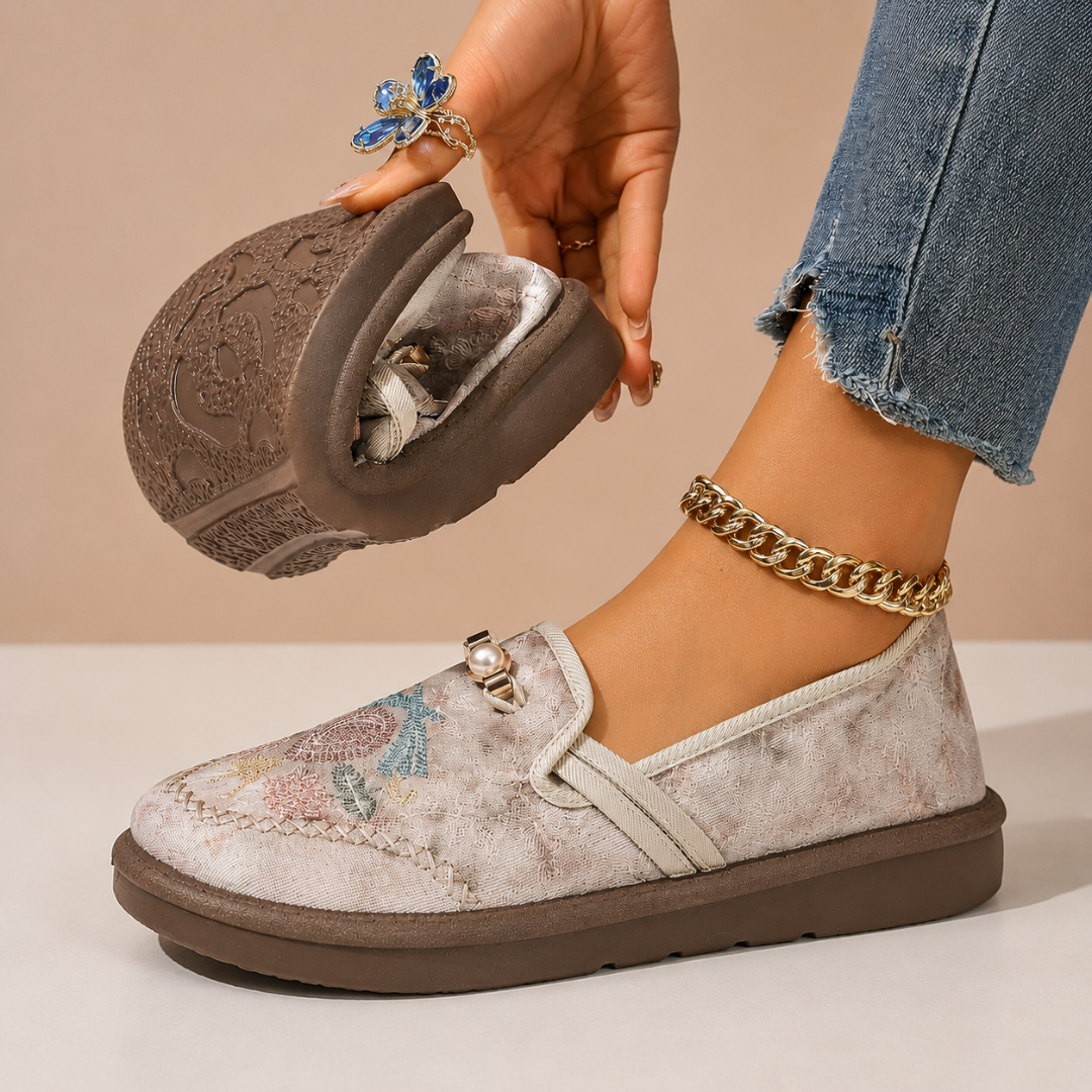 Adeyla - Floral Slip-On Loafers