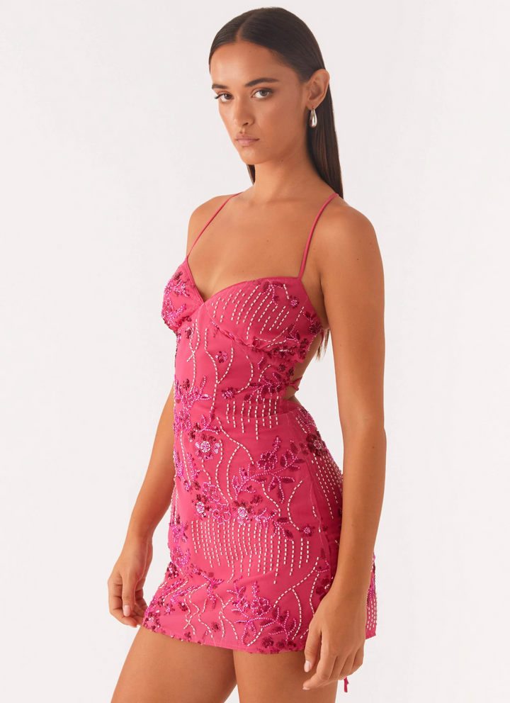 Kylina - Sequined Strapless Dress