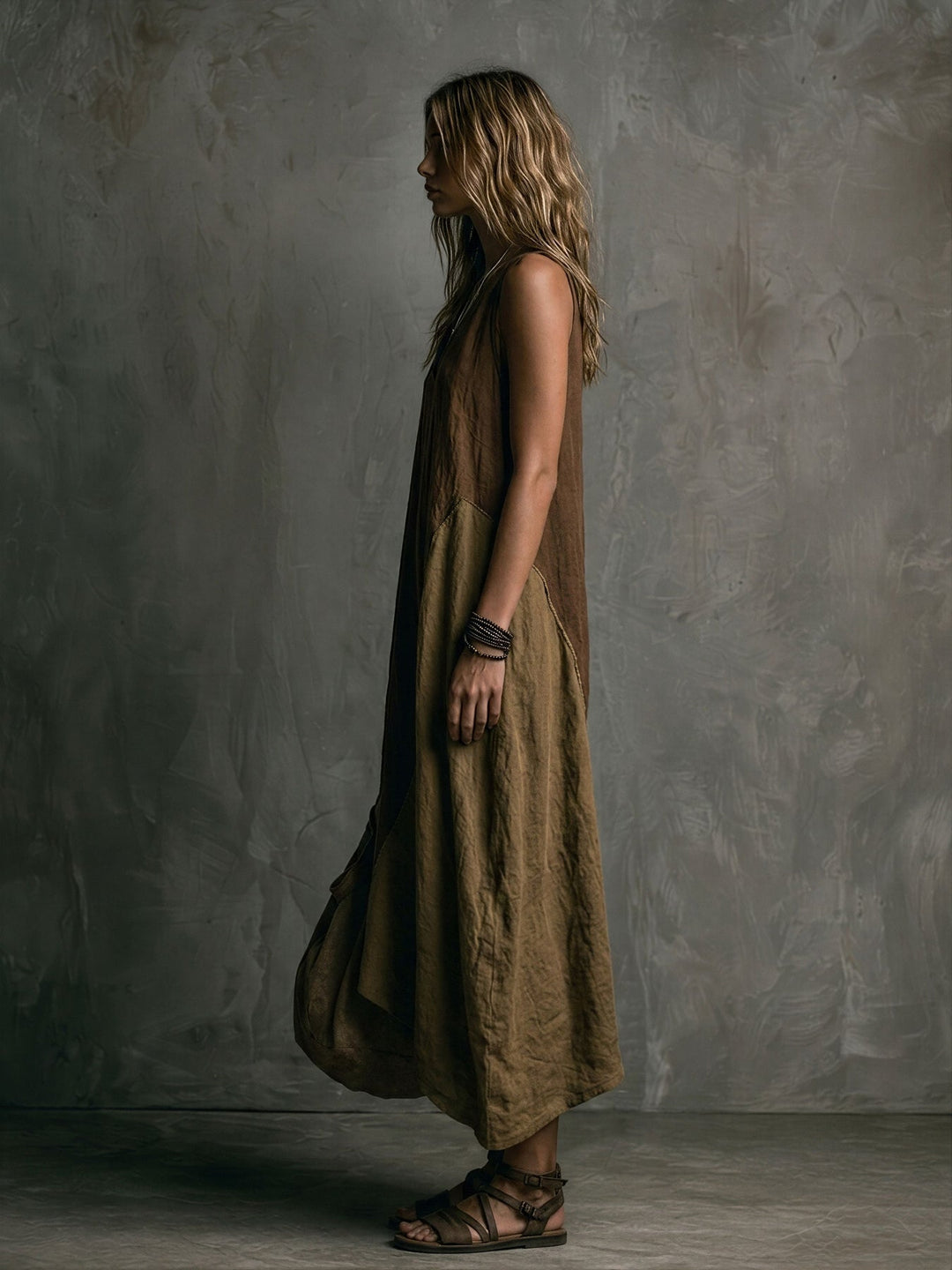 Tylissa - Long Asymmetrical Patchwork Dress