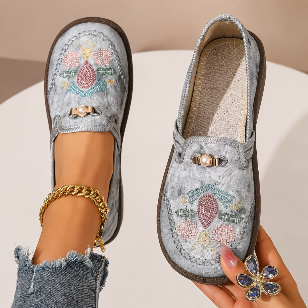 Adeyla - Floral Slip-On Loafers