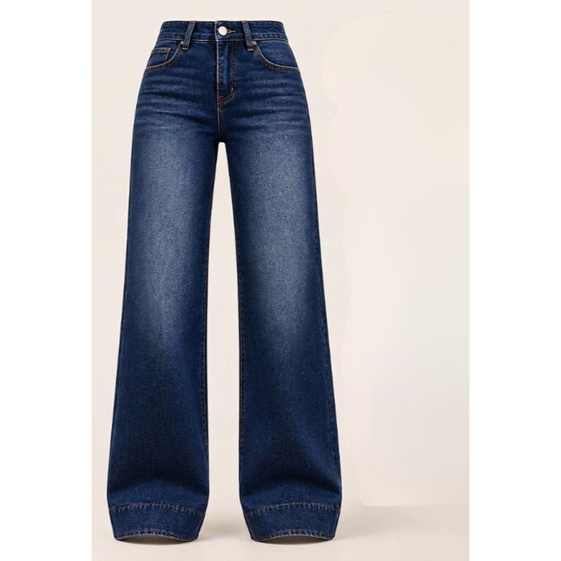 Quenuicia - Jeans With Wide Legs And High waist