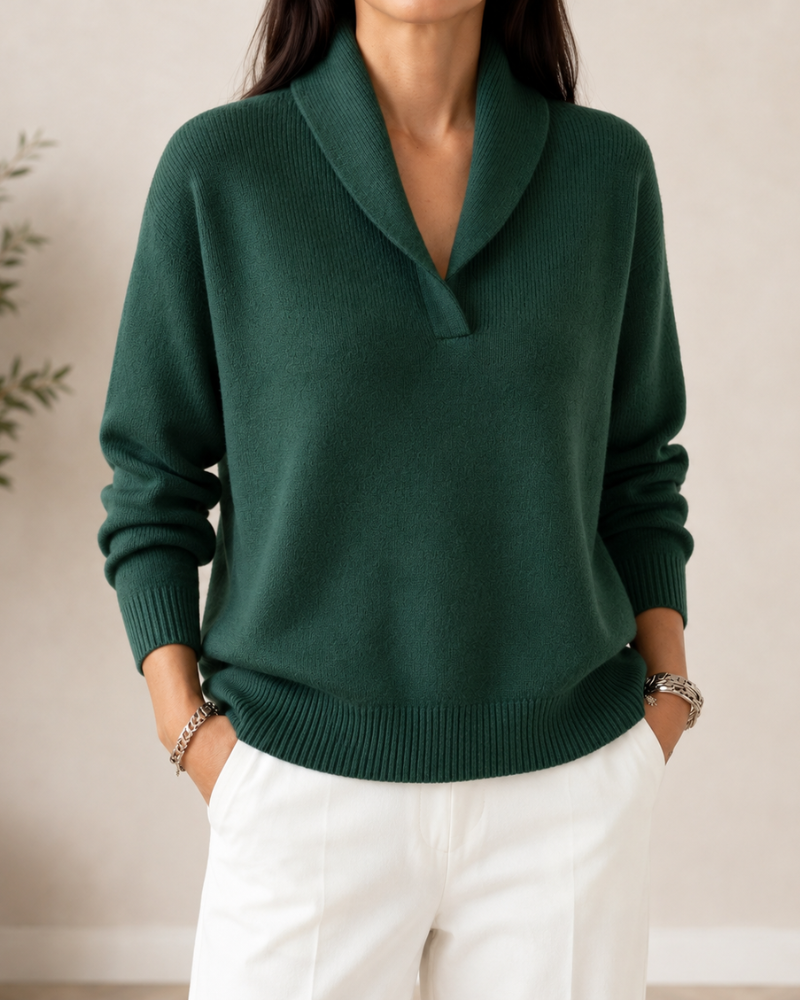 Valeis - Long Sleeve V-Neck Sweater
