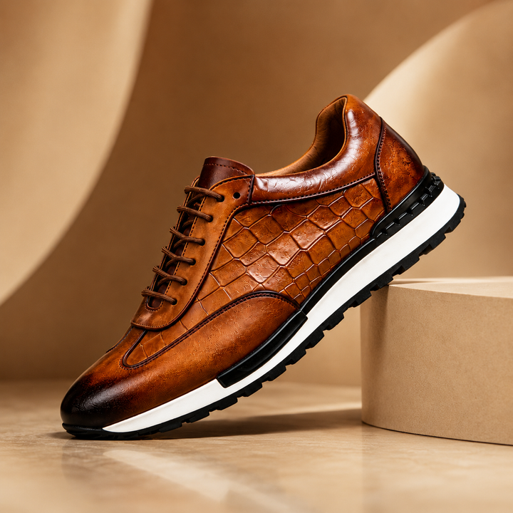 Raffar - Lace Up Leather Sneakers