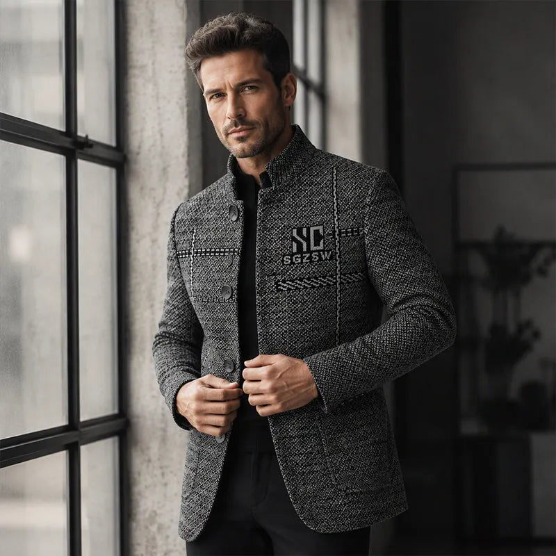 Orion - Slim Fit Mandarin Collar Blazer