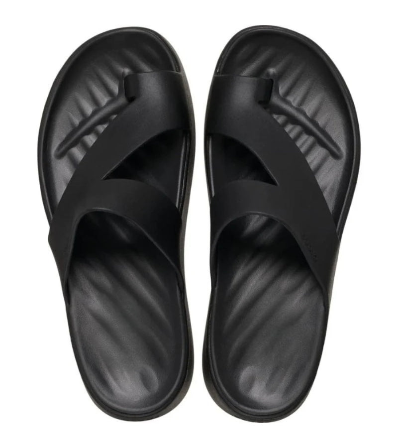 Vlasta - Cushioned Platform Slide Sandals With Toe Loop