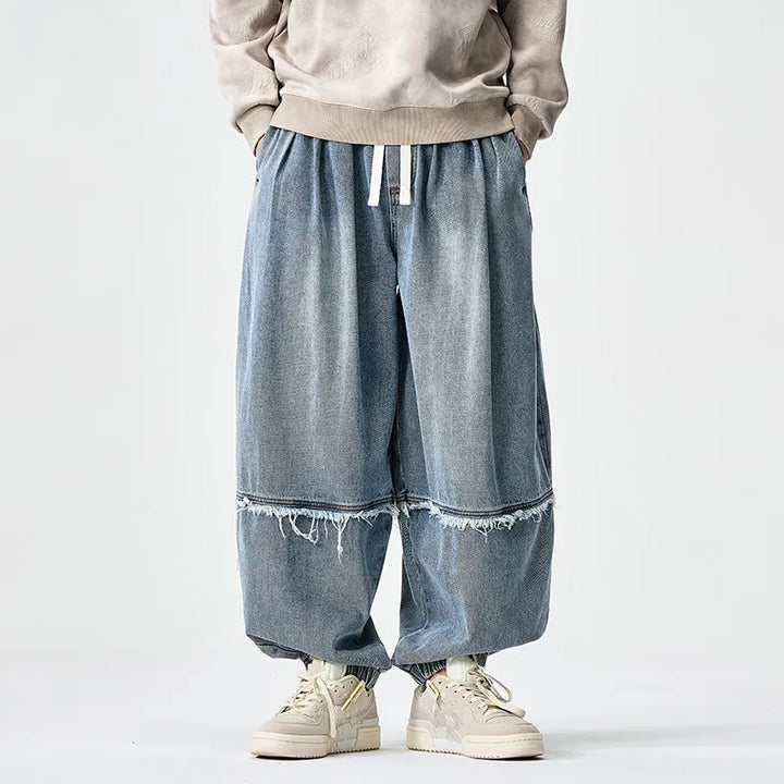 Brennan - Stylish Wide-Leg Denim Joggers