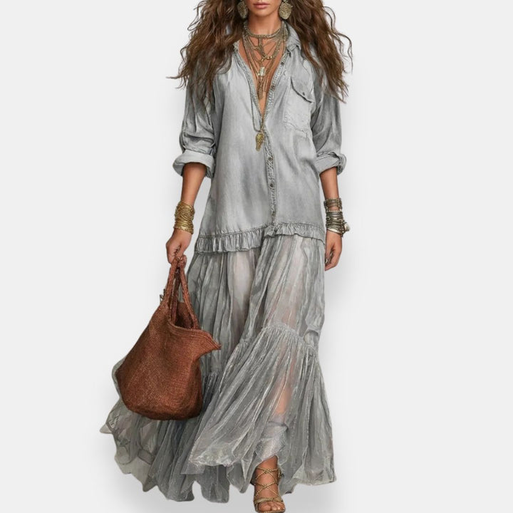 Zaynab - Bohemian Maxi Dress With Ruffles