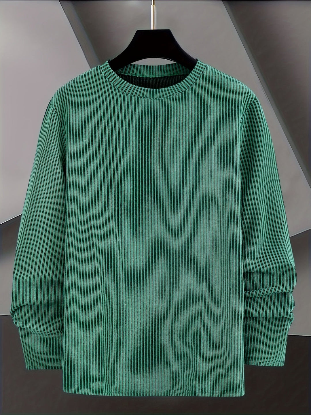 Jocor - Ribbed Knit Sweater With Crew Neck