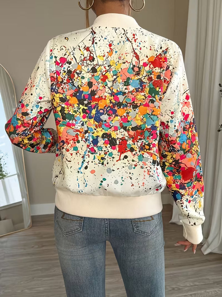 Deloova - Vibrant Tie-Dye Print Jacket