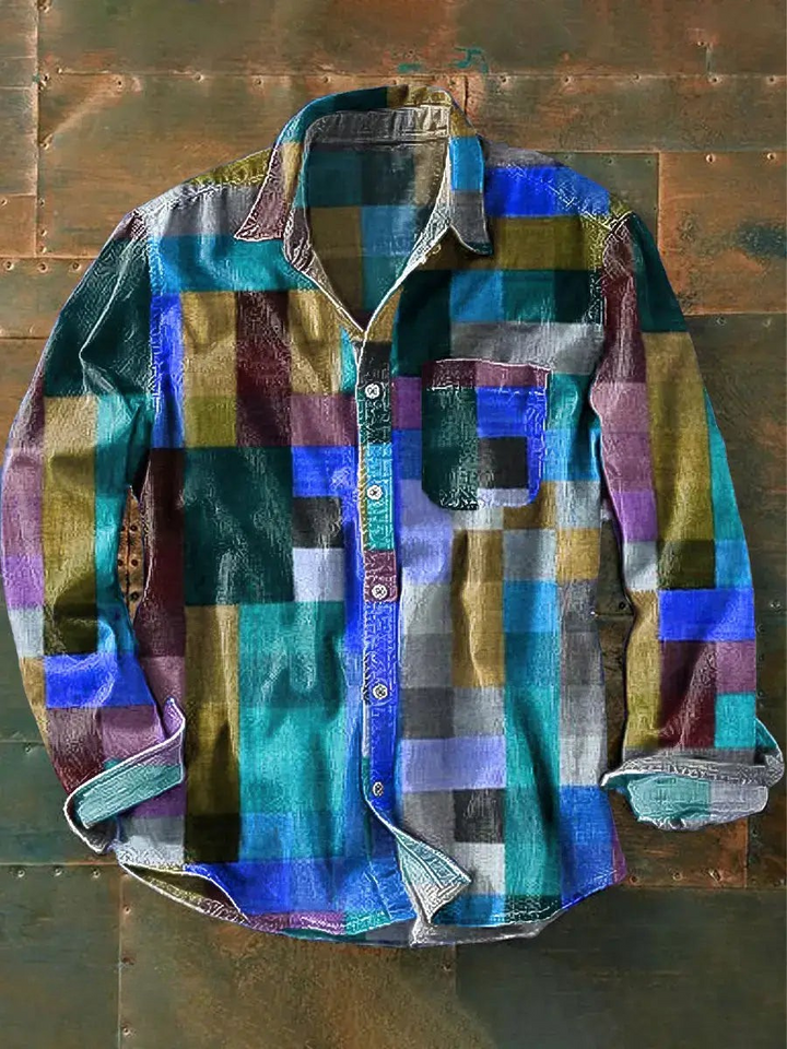 Germaine - Unisex Simple Rainbow Color Long Sleeve Shirt