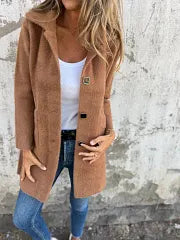 Amelette - Coat With Lapel Collar and Patch Pockets