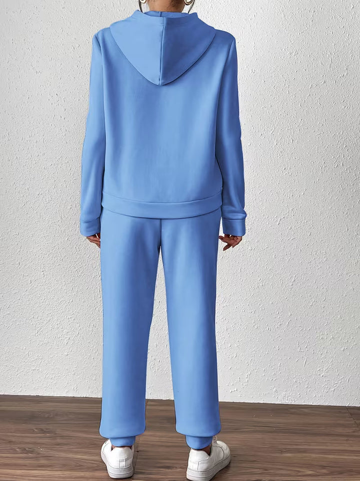 Kiarora - Pearl-Embellished Hooded Two-Piece Set