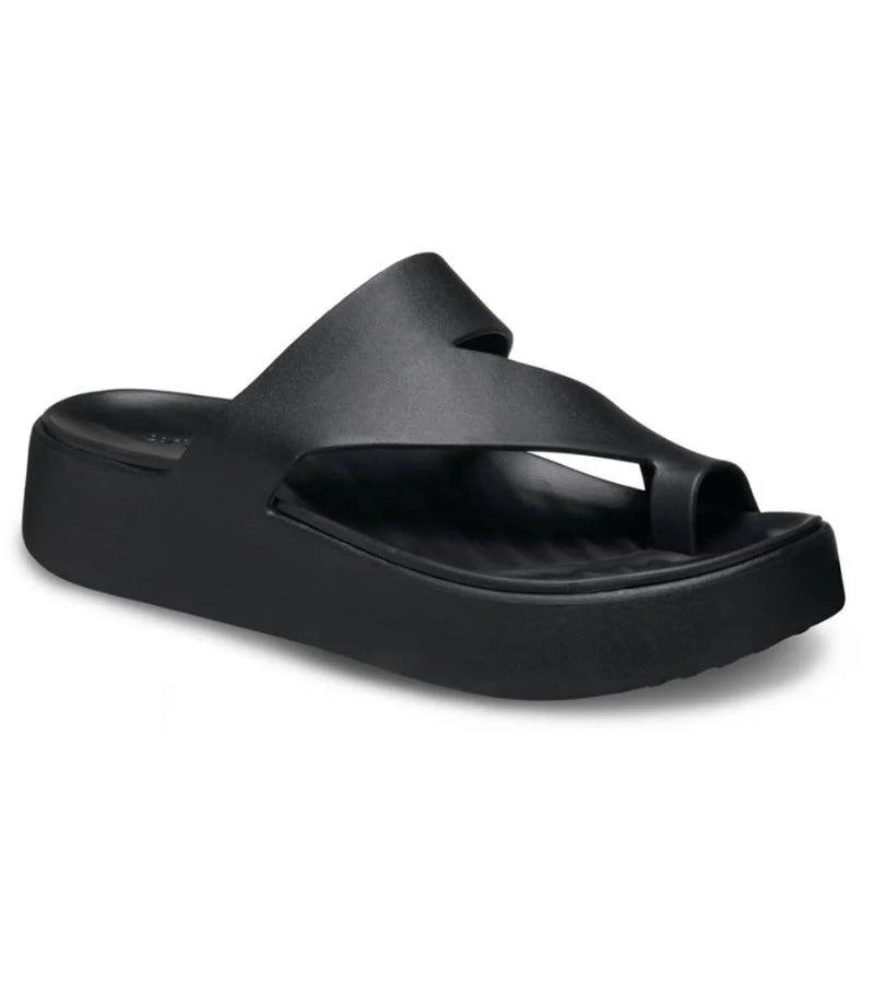 Vlasta - Cushioned Platform Slide Sandals With Toe Loop