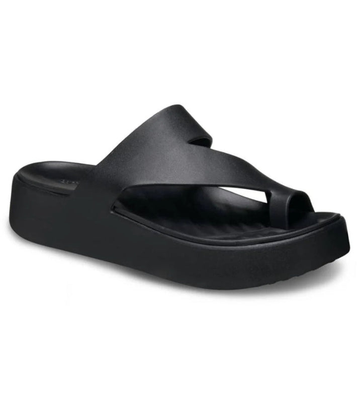 Vlasta - Cushioned Platform Slide Sandals With Toe Loop