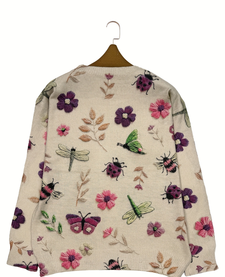 Neriita - Sweater With Floral and Insect Print