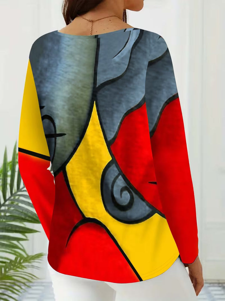 Vespis - Abstract Geometric Print Top