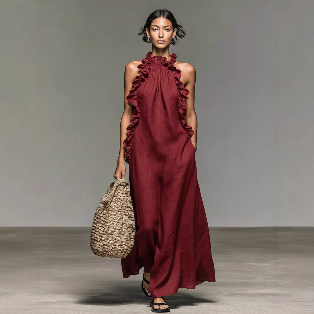 Vasara - Bohemian Maxi Dress With Ruffles