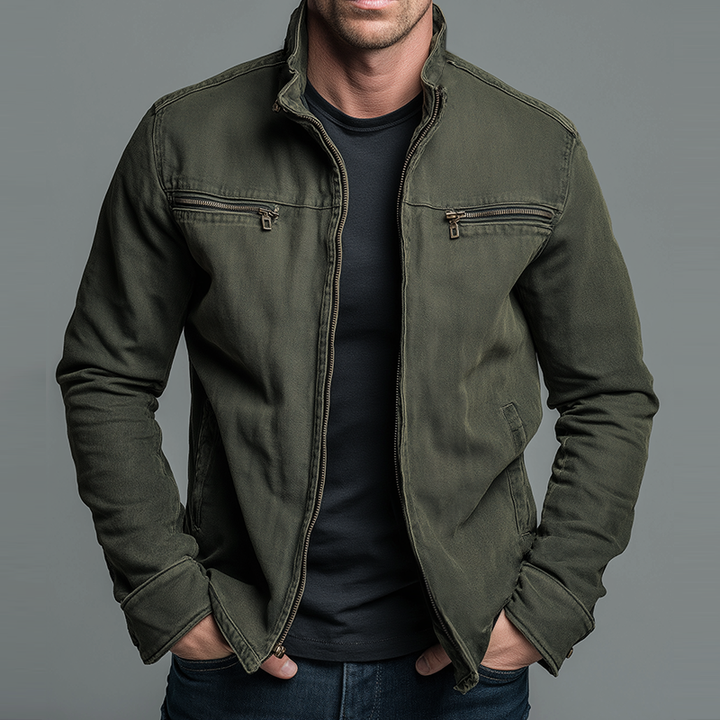 Costanza - Elegant Denim Zipper Jacket