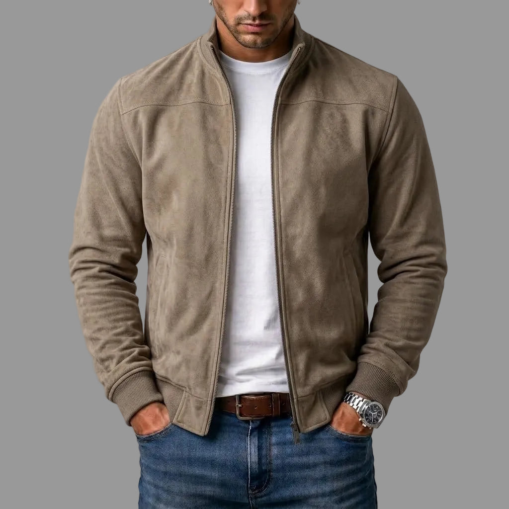 Warrwin - Suede Bomber Jacket
