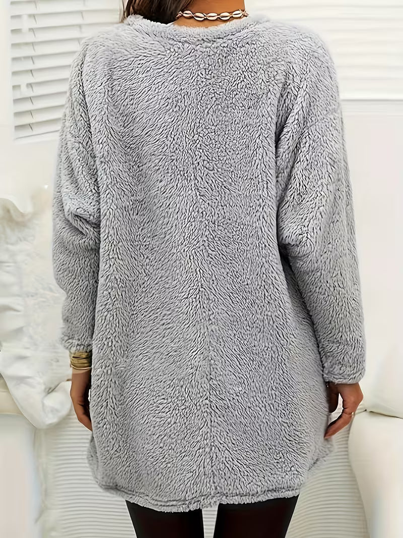 Samiora - Fleece Sweatshirt With Dandelion Print