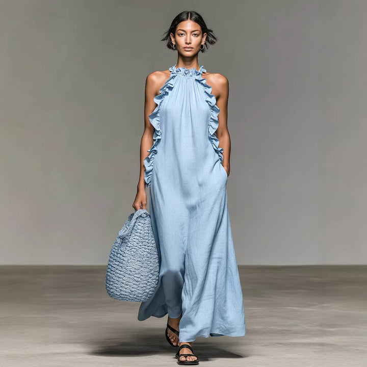 Vasara - Bohemian Maxi Dress With Ruffles
