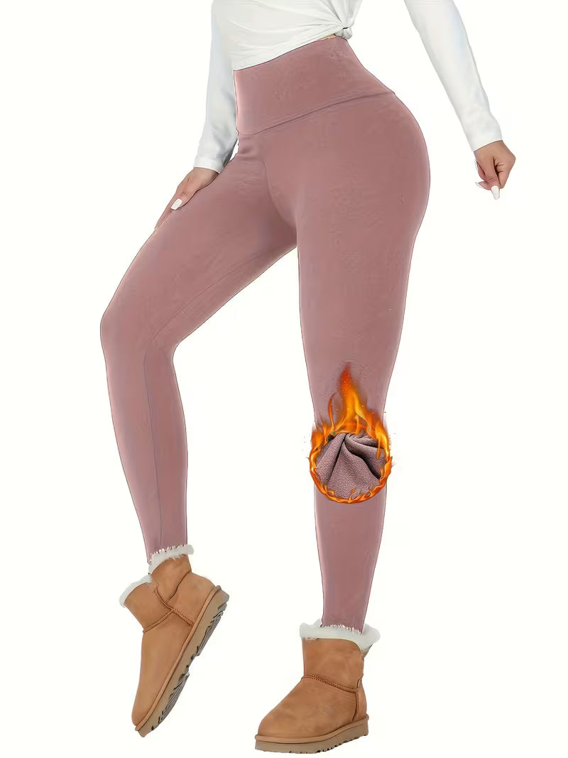 Clarelle - Thermal Fleece Lined High Waisted Leggings