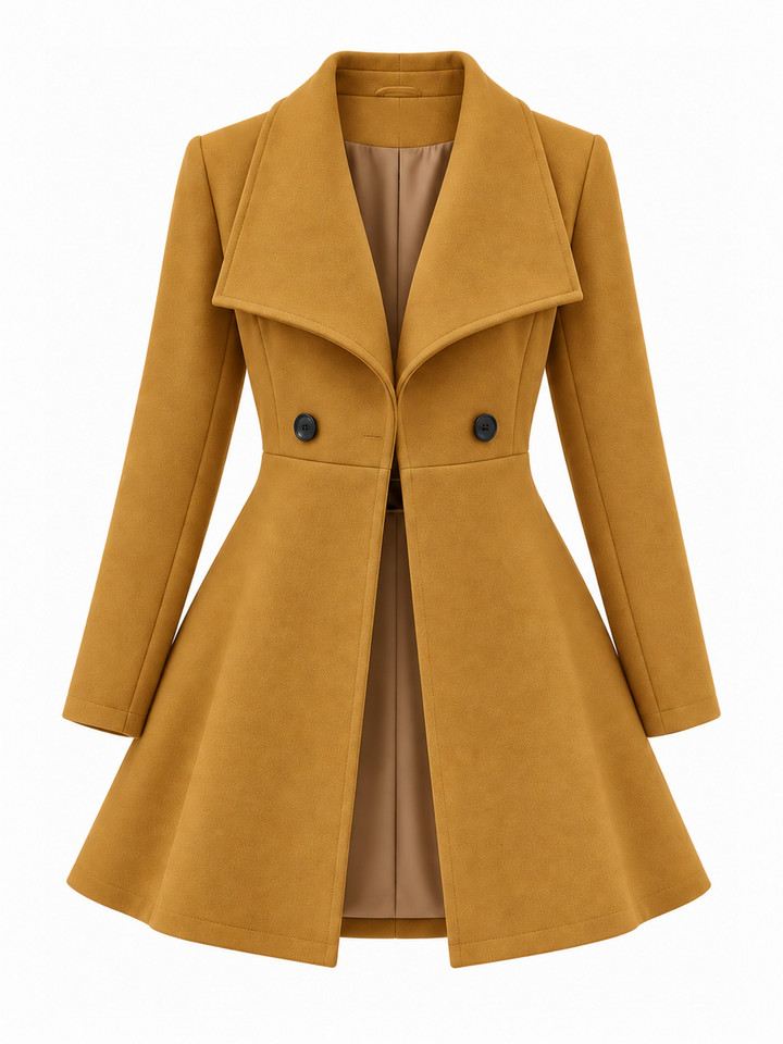 Leonyitha - Fitted Longline Coat With Lapels