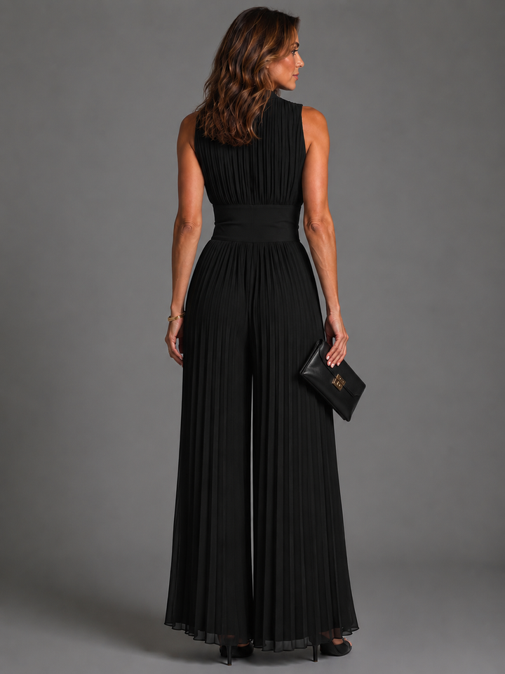 Perrine - Pleated Chiffon Jumpsuit