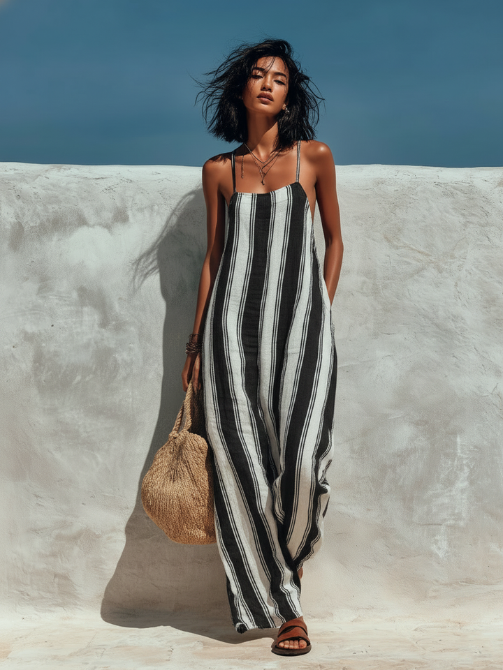 Lyliana - Elegant Striped Jumpsuit