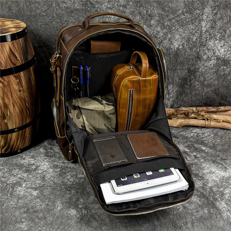 SummitCarry - Vintage Cowhide Leather Travel Backpack
