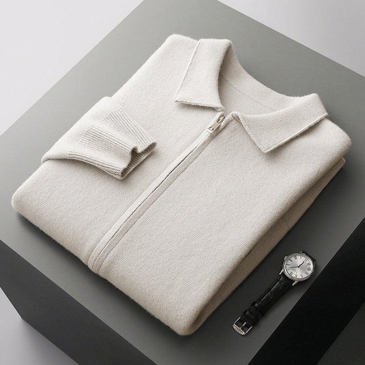 Valian - Elegant Zip-Up Wool Sweater