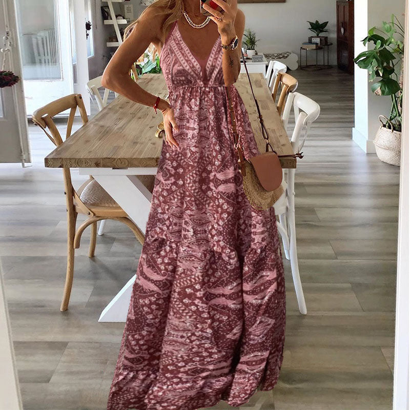 Elysina - V-Neck Maxi Dress