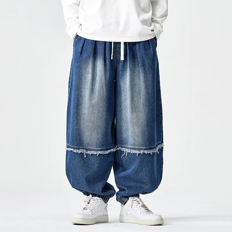 Brennan - Stylish Wide-Leg Denim Joggers