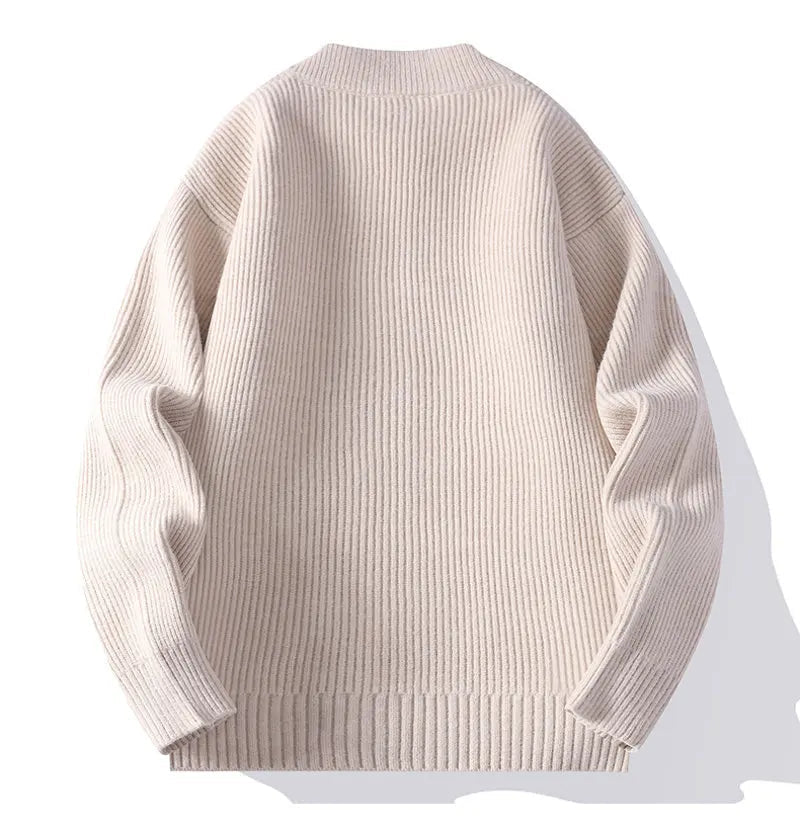 Yvis - Ribbed Knit Zip-Up Cardigan