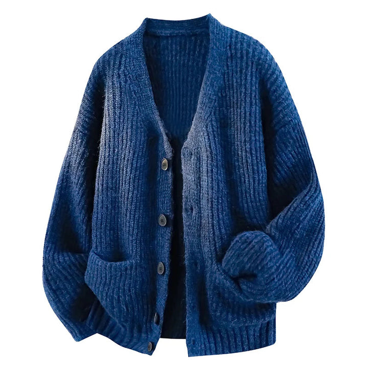 Laviora - Relaxed V-Neck Cardigan