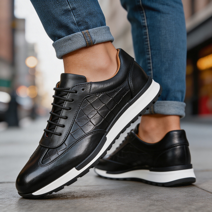 Raffar - Lace Up Leather Sneakers