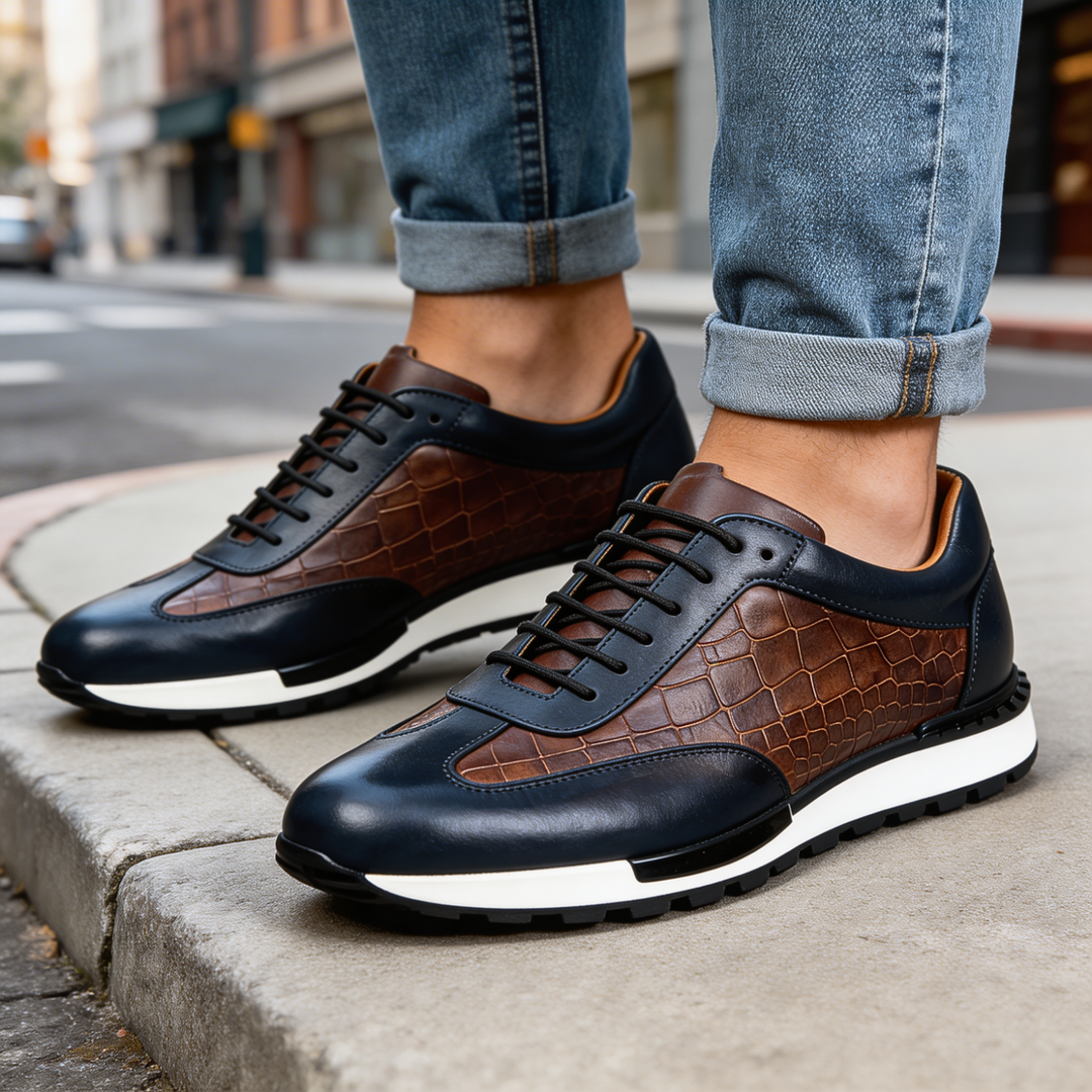 Raffar - Lace Up Leather Sneakers