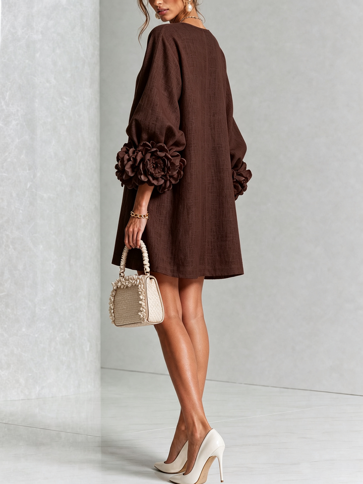 Hinan - Mini Dress With Floral Print