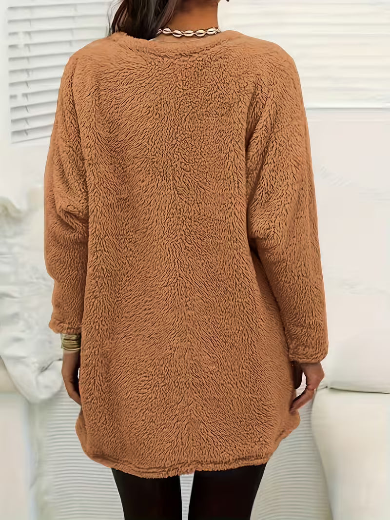 Samiora - Fleece Sweatshirt With Dandelion Print