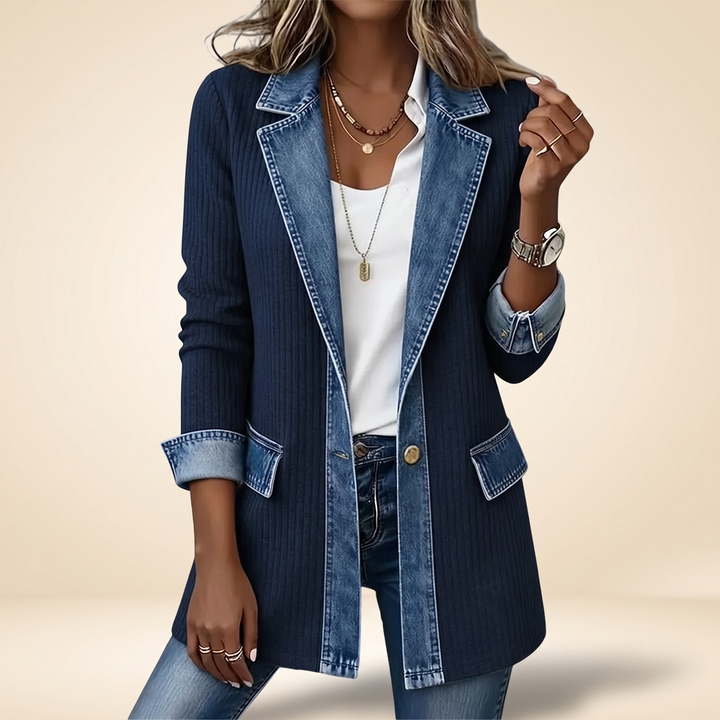 Lianonoria - Ribbed Knit Coat
