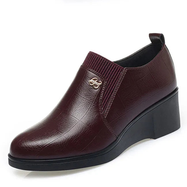 Seveura - Leather Orthopedic Wedge Shoes