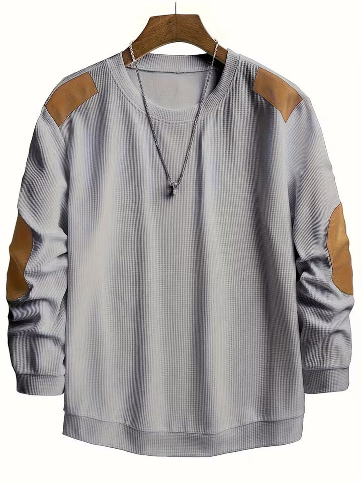 Apexcore - Casual Waffle Knit Sweatshirt