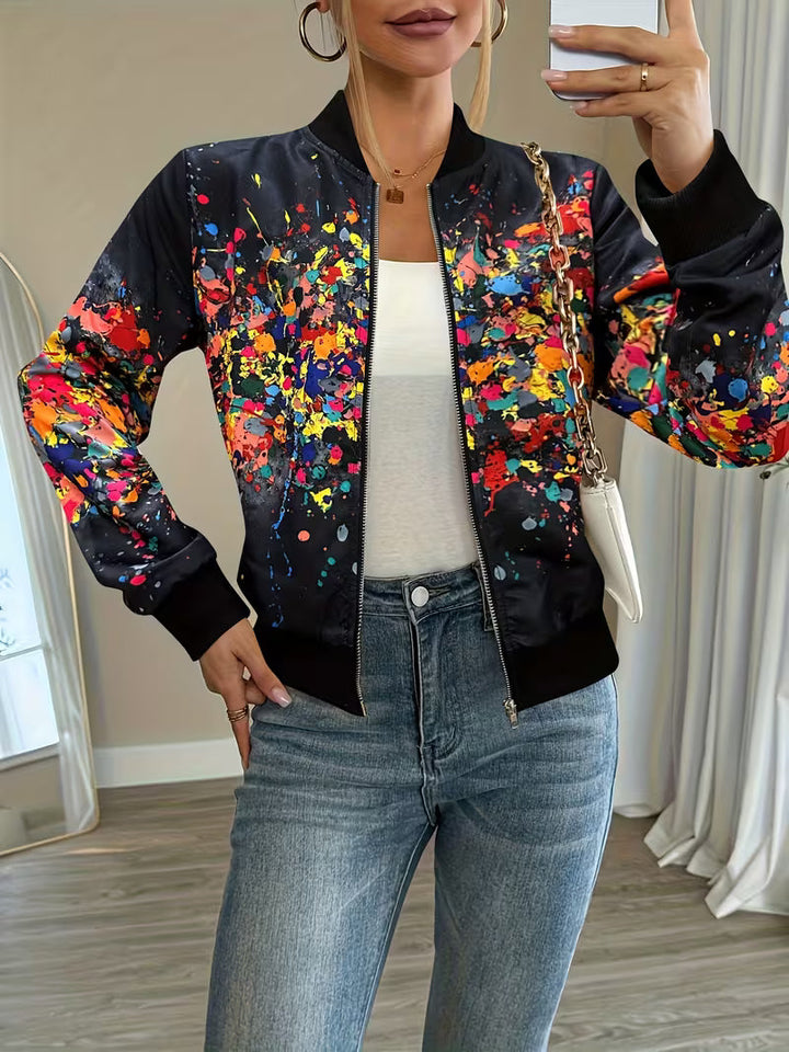 Deloova - Vibrant Tie-Dye Print Jacket