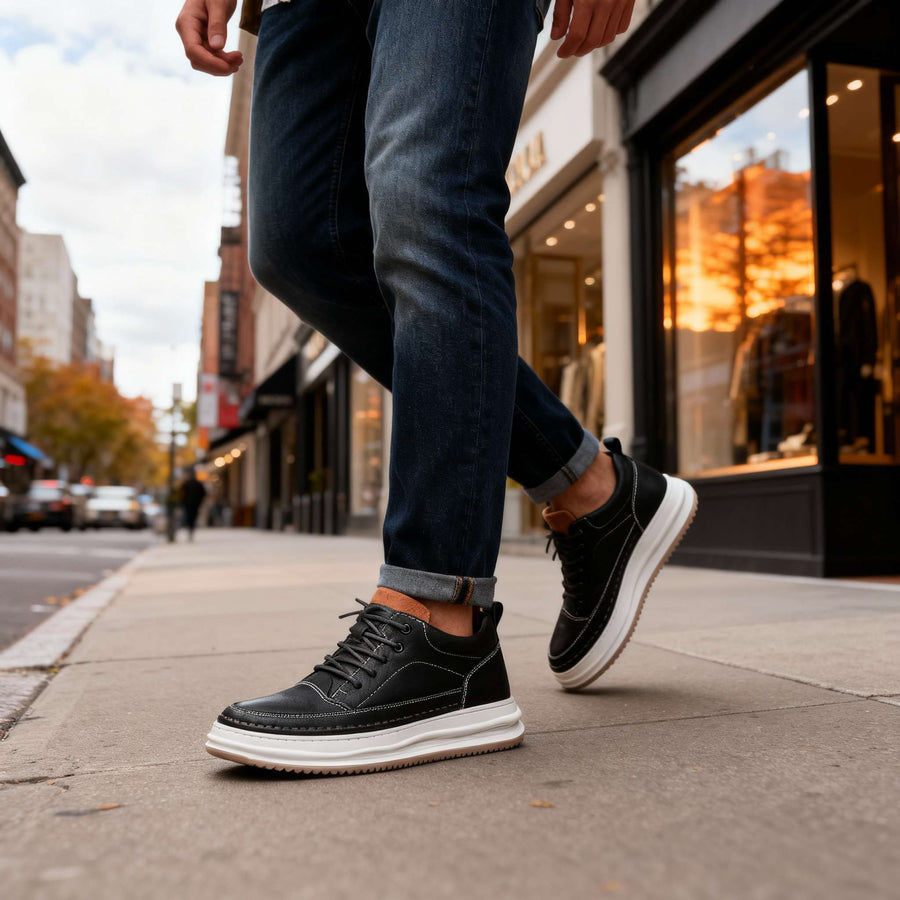 Harold - Leather Lace-Up Sneaker