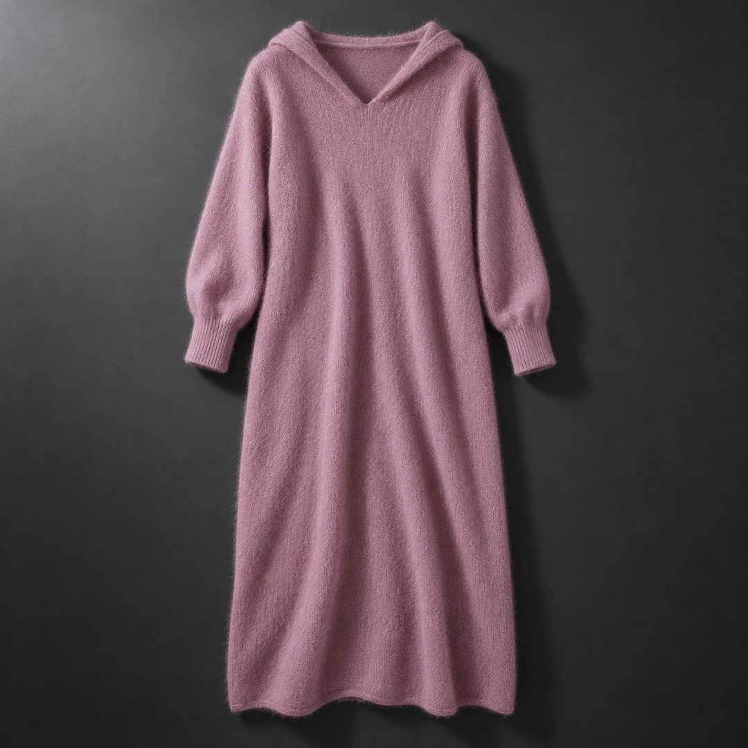 Helieaetta - Cashmere Dress With Hooded