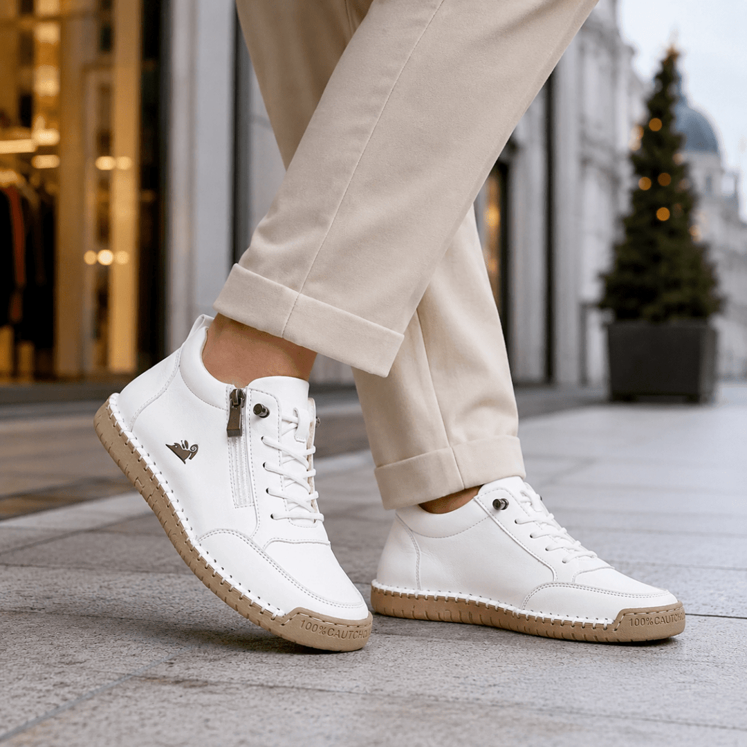 Lovielle - Lace-Up Sneakers With Side Zipper