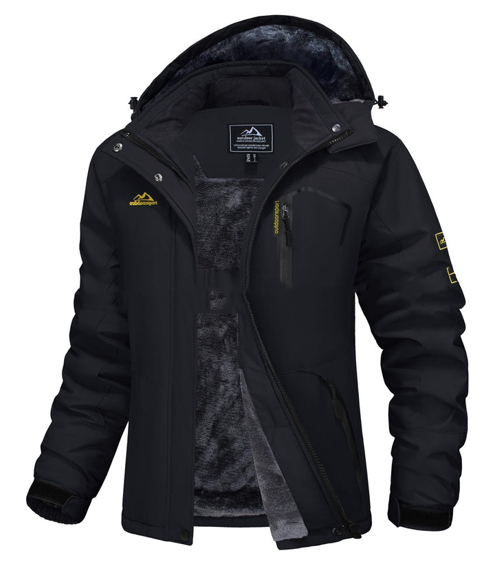 Roweiida - Fleece Lined Hooded Winter Jacket