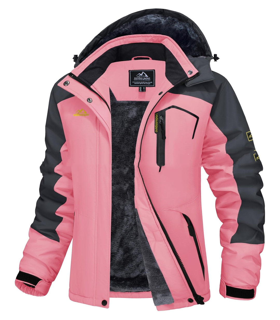 Roweiida - Fleece Lined Hooded Winter Jacket