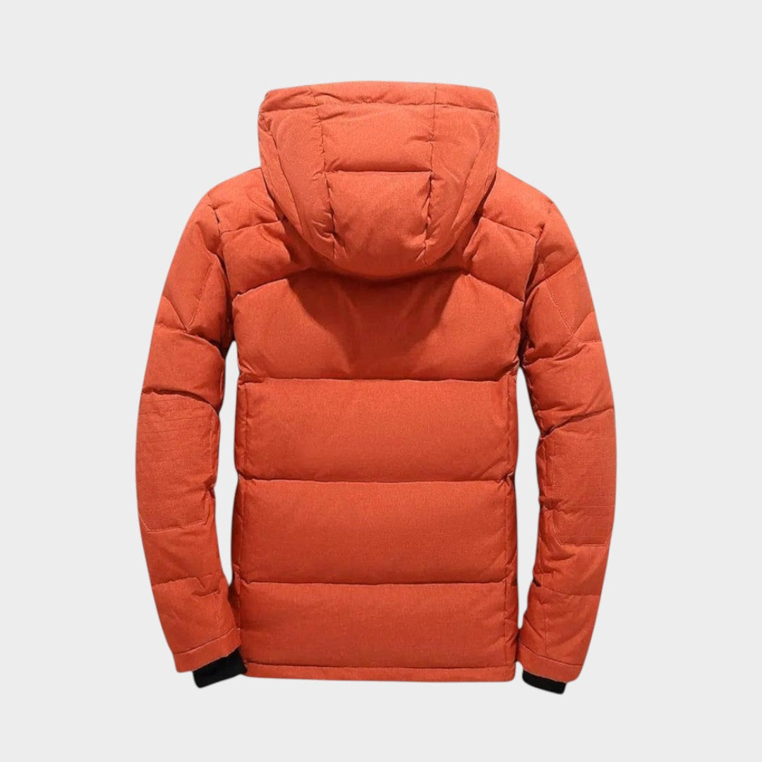 Peneolia - Puffer Jacket With Hood and Zippered Pockets
